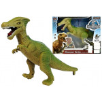 Dinosaurus na batérie, svetlo + zvuk - zelený